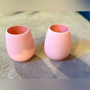 Set of 2 silicone wine glasses